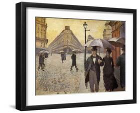 Sketch for Paris Street; Rainy Day, 1877-Gustave Caillebotte-Framed Giclee Print