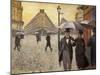 Sketch for Paris Street; Rainy Day, 1877-Gustave Caillebotte-Mounted Giclee Print