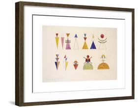 Sketch for Picture XVI. The Great Tower of Kiev, 1924-Wassily Kandinsky-Framed Premium Giclee Print