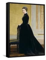 Sketch for Portrait of Lady-Antonio Ciseri-Framed Stretched Canvas