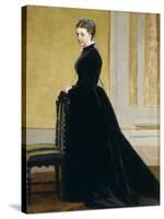 Sketch for Portrait of Lady-Antonio Ciseri-Stretched Canvas