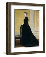 Sketch for Portrait of Lady-Antonio Ciseri-Framed Giclee Print