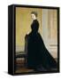 Sketch for Portrait of Lady-Antonio Ciseri-Framed Stretched Canvas