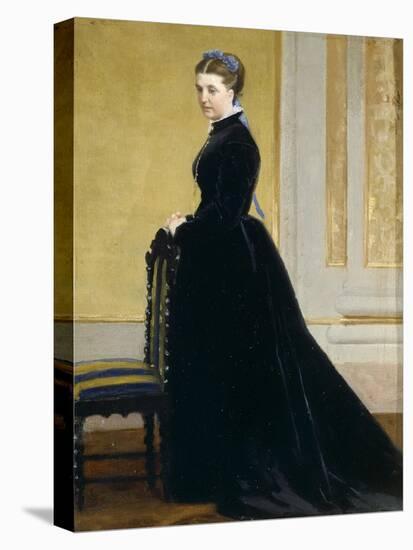 Sketch for Portrait of Lady-Antonio Ciseri-Stretched Canvas