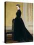 Sketch for Portrait of Lady-Antonio Ciseri-Stretched Canvas