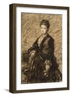 Sketch for Portrait of Mary B. Claflin-William Morris Hunt-Framed Giclee Print