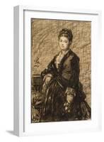 Sketch for Portrait of Mary B. Claflin-William Morris Hunt-Framed Giclee Print