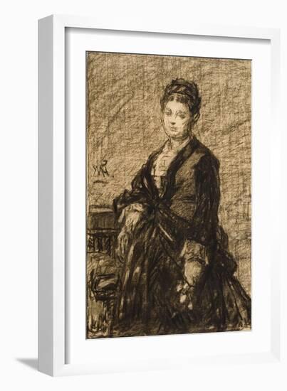 Sketch for Portrait of Mary B. Claflin-William Morris Hunt-Framed Giclee Print