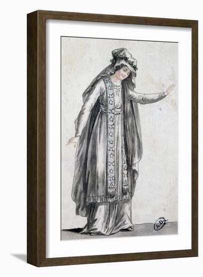 Sketch for Stage Costume for Iphigenia in Tauris-Jean Racine-Framed Giclee Print