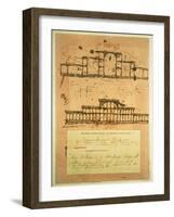 Sketch for the Crystal Palace, Built for the Great Exhibition of 1851, 1850-Paxton-Framed Giclee Print