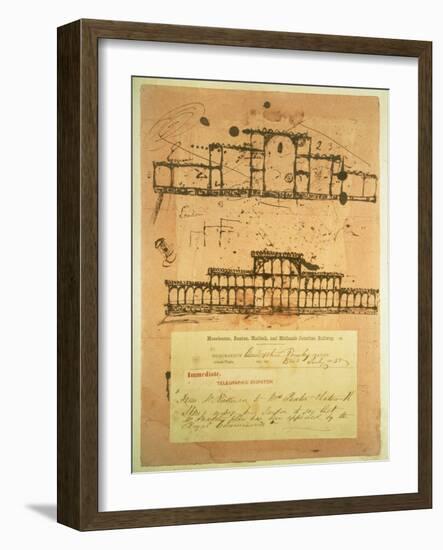 Sketch for the Crystal Palace, Built for the Great Exhibition of 1851, 1850-Paxton-Framed Giclee Print