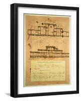 Sketch for the Crystal Palace, Built for the Great Exhibition of 1851, 1850-Paxton-Framed Giclee Print