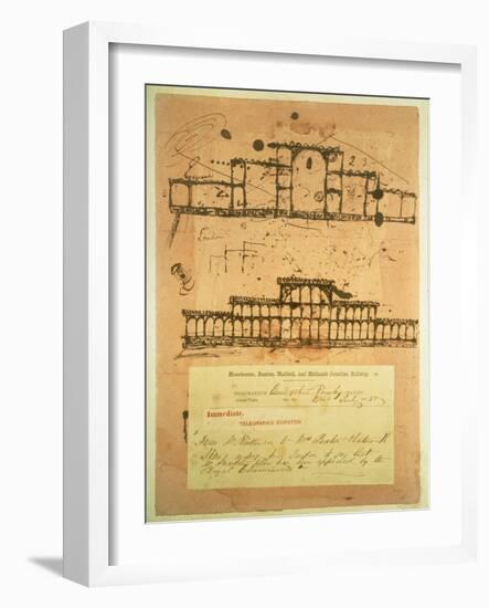 Sketch for the Crystal Palace, Built for the Great Exhibition of 1851, 1850-Paxton-Framed Giclee Print