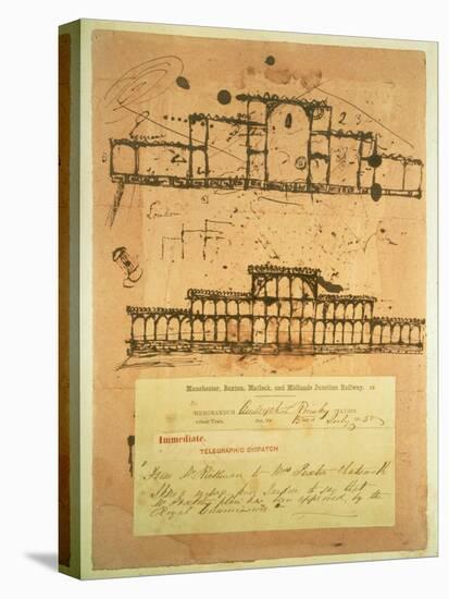 Sketch for the Crystal Palace, Built for the Great Exhibition of 1851, 1850-Paxton-Stretched Canvas