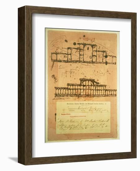 Sketch for the Crystal Palace, Built for the Great Exhibition of 1851, 1850-Paxton-Framed Giclee Print