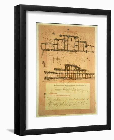 Sketch for the Crystal Palace, Built for the Great Exhibition of 1851, 1850-Paxton-Framed Giclee Print