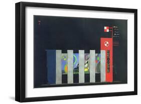 Sketch for the Façade Decoration of Palais de Chemin de Fer (Train Pavillon), c.1937-Robert Delaunay-Framed Premium Giclee Print