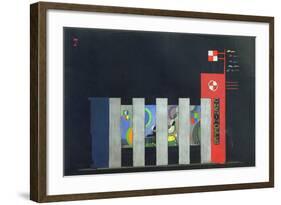 Sketch for the Façade Decoration of Palais de Chemin de Fer (Train Pavillon), c.1937-Robert Delaunay-Framed Giclee Print