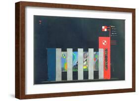 Sketch for the Façade of the Train Pavillion, 1937-Robert Delaunay-Framed Giclee Print