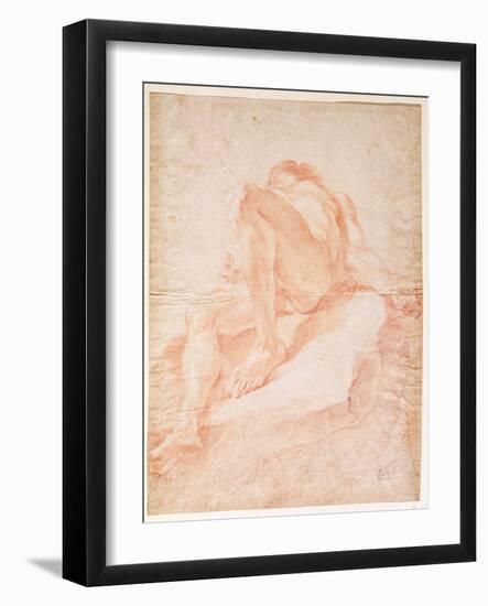 Sketch for the Figure Representing the Danube for 'The Fountain of the Four Rivers', 1648-51-Giovanni Lorenzo Bernini-Framed Giclee Print