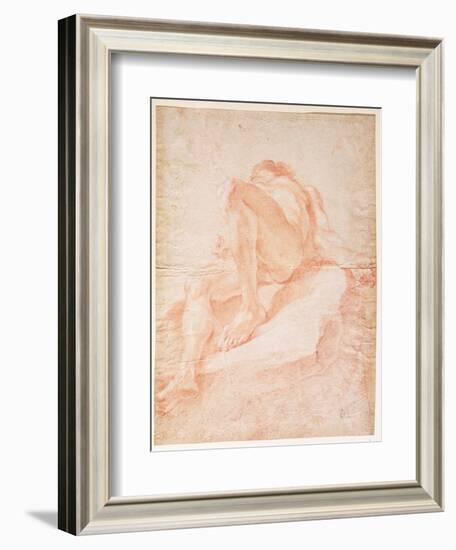 Sketch for the Figure Representing the Danube for 'The Fountain of the Four Rivers', 1648-51-Giovanni Lorenzo Bernini-Framed Giclee Print