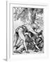 Sketch for the 'Jealous Husband' in the Scuola Del Santo, C1510-Titian (Tiziano Vecelli)-Framed Giclee Print