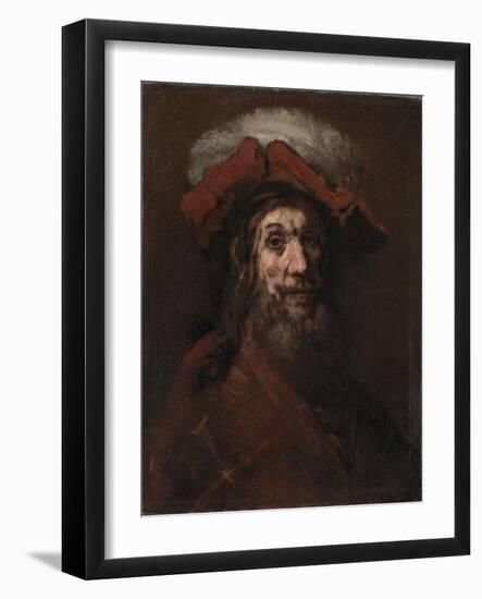 Sketch for The Knight with the Falcon, known as "The Crusader", 1659-1661-Rembrandt van Rijn-Framed Giclee Print