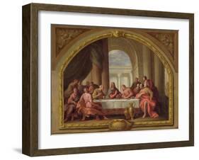 Sketch for 'The Last Supper', St. Mary's, Weymouth, Formerly Attributed to Antonio Verrio…-Sir James Thornhill-Framed Giclee Print
