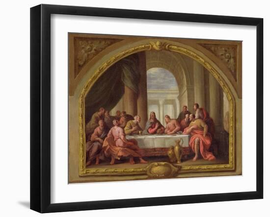 Sketch for 'The Last Supper', St. Mary's, Weymouth, Formerly Attributed to Antonio Verrio…-Sir James Thornhill-Framed Giclee Print