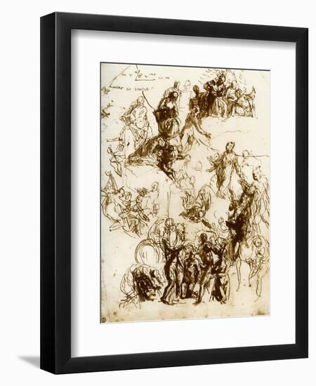 Sketch for the Martyrdom of St George, 1913-Paolo Veronese-Framed Giclee Print