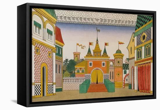 Sketch for the Opera, the Golden Cockerel, by Nikolai Rimsky-Korsakov (1844-1908), 1909-Ivan Bilibin-Framed Stretched Canvas