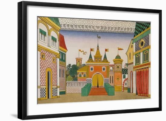 Sketch for the Opera, the Golden Cockerel, by Nikolai Rimsky-Korsakov (1844-1908), 1909-Ivan Bilibin-Framed Giclee Print