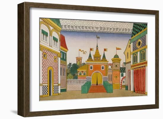 Sketch for the Opera, the Golden Cockerel, by Nikolai Rimsky-Korsakov (1844-1908), 1909-Ivan Bilibin-Framed Giclee Print