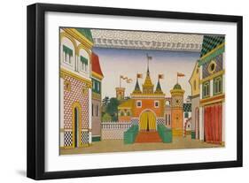 Sketch for the Opera, the Golden Cockerel, by Nikolai Rimsky-Korsakov (1844-1908), 1909-Ivan Bilibin-Framed Giclee Print