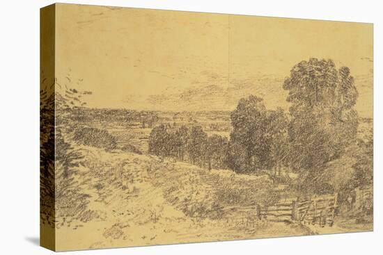 Sketch for the Painting Entrance to Fen Lane-John Constable-Stretched Canvas