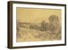 Sketch for the Painting Entrance to Fen Lane-John Constable-Framed Giclee Print