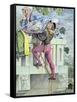 Sketch for the Passions.. Love, 1853 (Pen, Ink, W/C and Graphite on Paper)-Richard Dadd-Framed Stretched Canvas