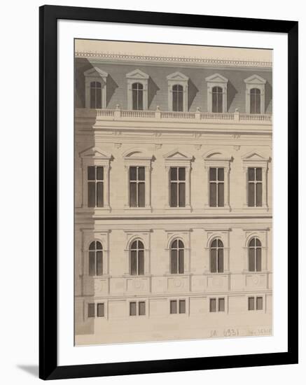 Sketch for the Reconstruction of the Paris City Hall-Gabriel Davioud-Framed Giclee Print