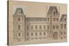 Sketch for the Reconstruction of the Paris City Hall-Gabriel Davioud-Stretched Canvas