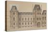 Sketch for the Reconstruction of the Paris City Hall-Gabriel Davioud-Stretched Canvas