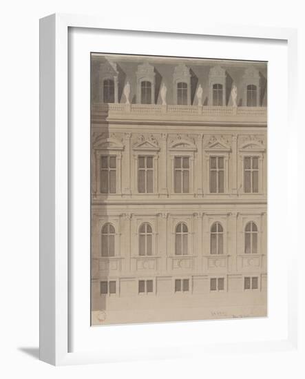 Sketch for the Reconstruction of the Paris City Hall-Gabriel Davioud-Framed Giclee Print