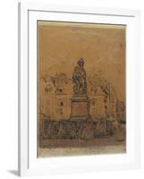 Sketch for 'The Statue of Duquesne, Dieppe'-Walter Richard Sickert-Framed Giclee Print