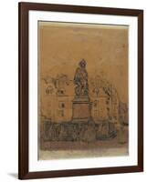 Sketch for 'The Statue of Duquesne, Dieppe'-Walter Richard Sickert-Framed Giclee Print