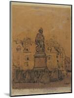 Sketch for 'The Statue of Duquesne, Dieppe'-Walter Richard Sickert-Mounted Giclee Print