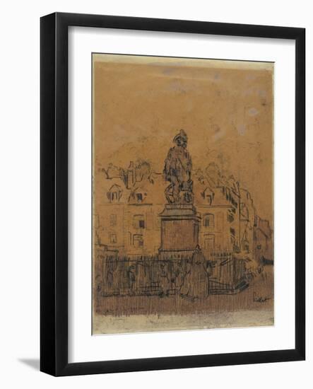 Sketch for 'The Statue of Duquesne, Dieppe'-Walter Richard Sickert-Framed Giclee Print