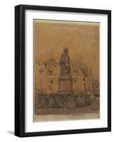 Sketch for 'The Statue of Duquesne, Dieppe'-Walter Richard Sickert-Framed Giclee Print