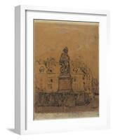 Sketch for 'The Statue of Duquesne, Dieppe'-Walter Richard Sickert-Framed Giclee Print