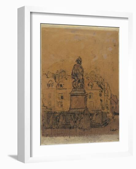 Sketch for 'The Statue of Duquesne, Dieppe'-Walter Richard Sickert-Framed Giclee Print