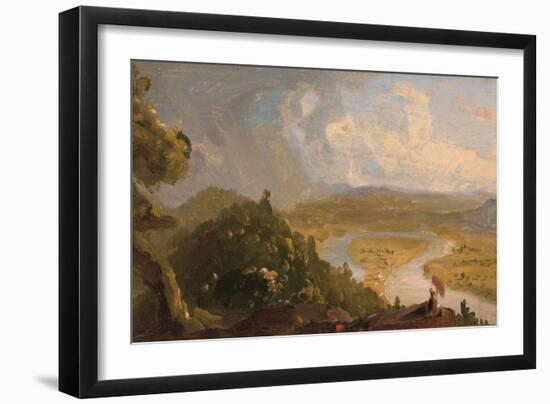 Sketch for View from Mt Holyoke, Northampton, Massachusetts, after a Thunderstorm (The Oxbow), 1836-Thomas Cole-Framed Giclee Print