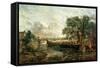 Sketch for 'View on the Stour, Near Dedham' 1821-22-John Constable-Framed Stretched Canvas